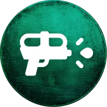 Laser tag gun icon for interactive haunted attraction