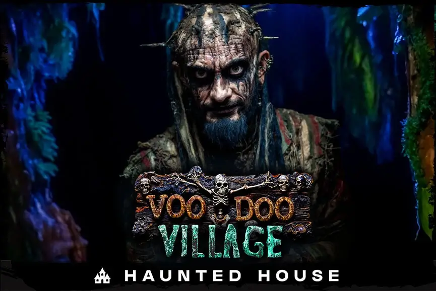 Voodoo creature character at haunted attraction